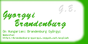 gyorgyi brandenburg business card